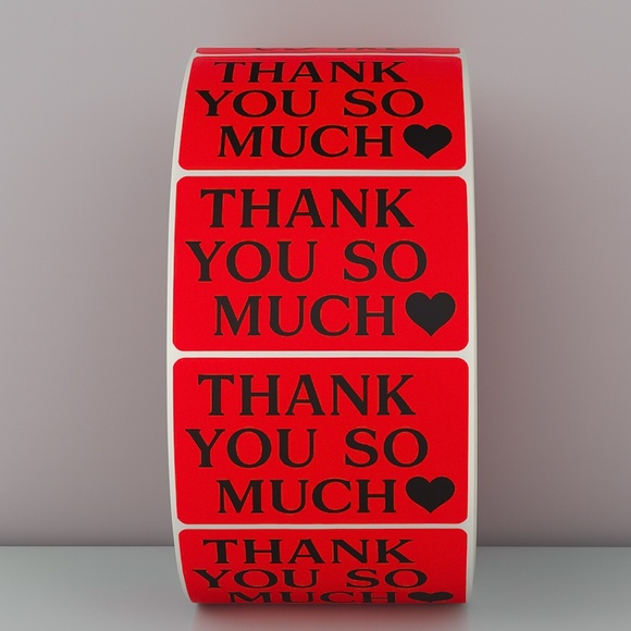Thank You So Much Stickers – Heart Labels for Small Business Packaging Orders - Picture 3 of 11